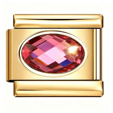 Gold Birthstone Italian Charm