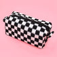 Checker Makeup Cosmetic Pouch Bag