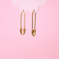 Safety Pin Earrings (Gold + Silver)
