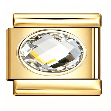 Gold Birthstone Italian Charm