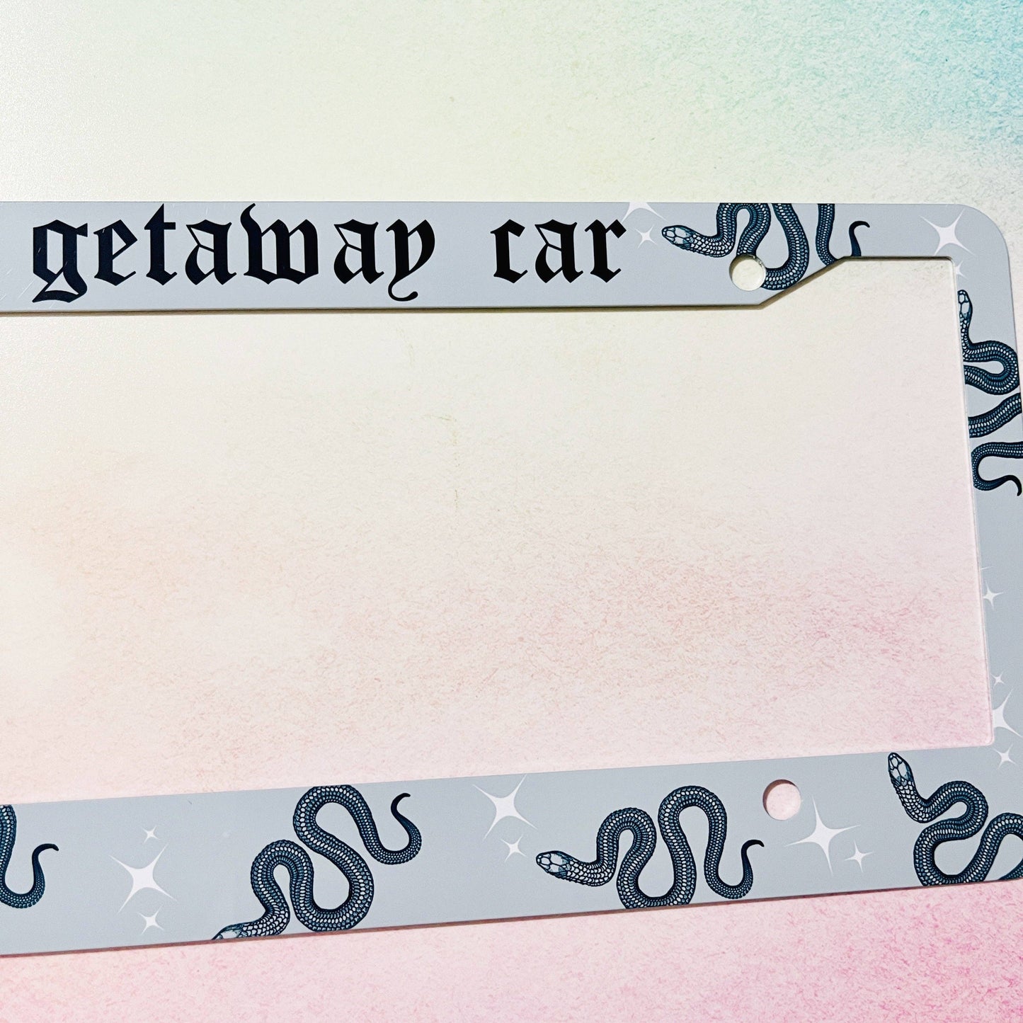 Getaway Car License Plate Frame