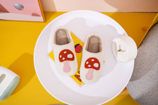 Mushroom Plush Slippers