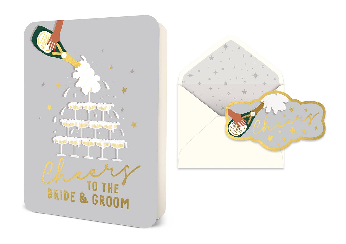 Cheers to the Bride & Groom Greeting Card