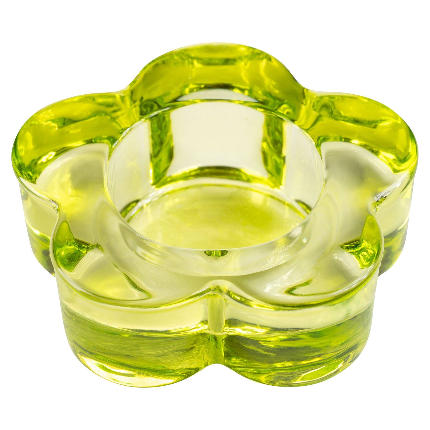 Glass Flower Tealight Holder