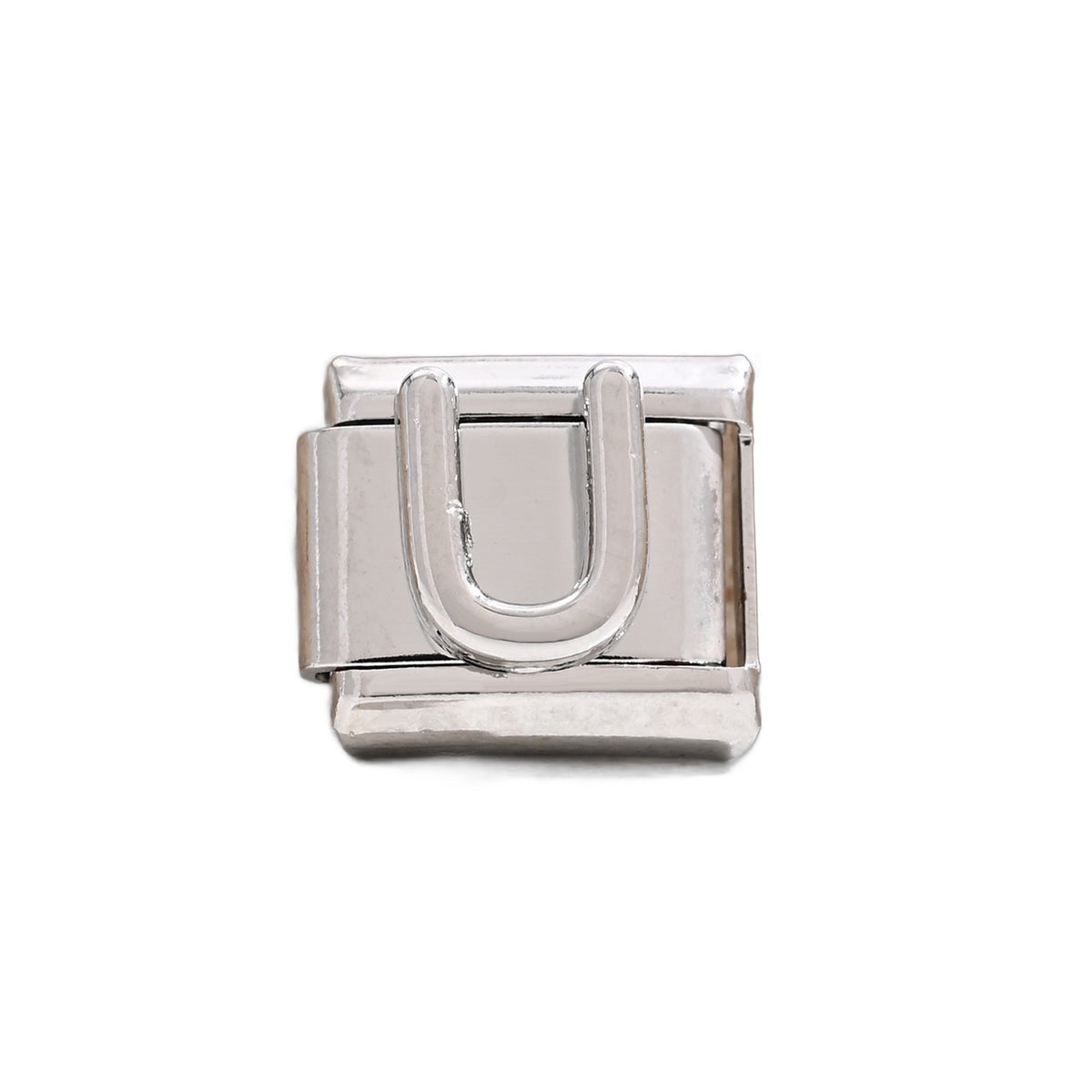 Silver Letter Italian Charm