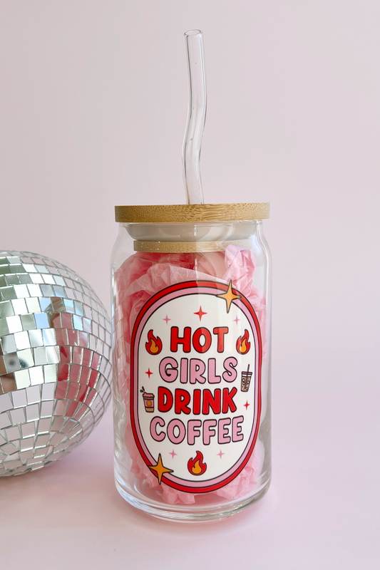 Emotional Support Iced Coffee Glass Cup – GoldenHourDesigns