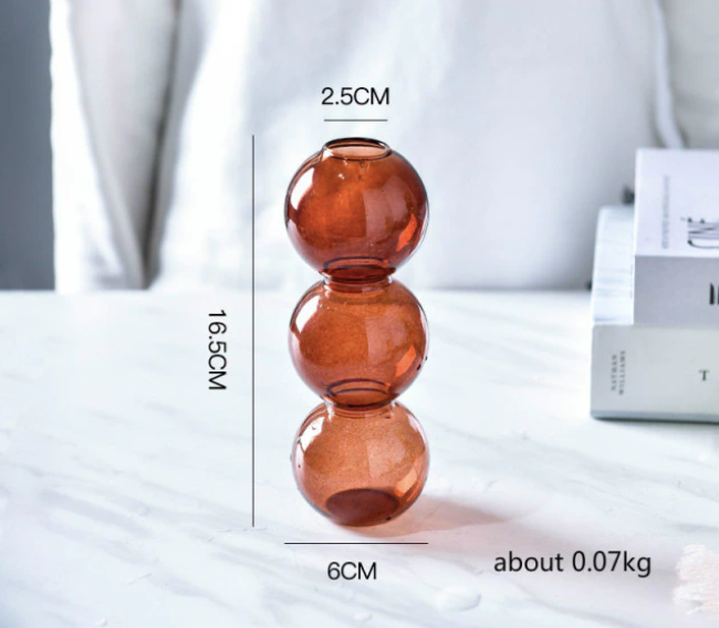 Bubble Shape Glass Vase