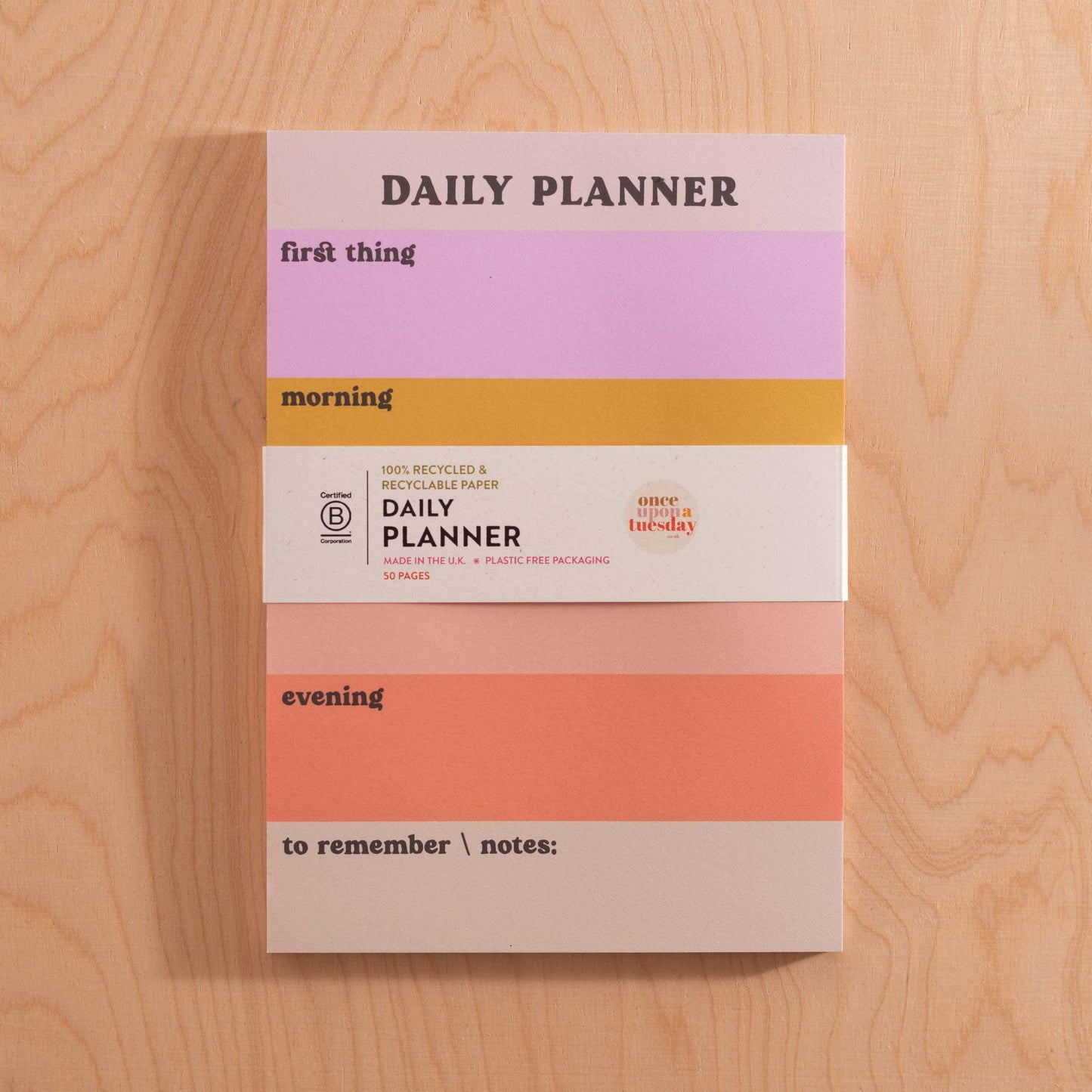 Pastel Colour Block Daily Planner Notepad