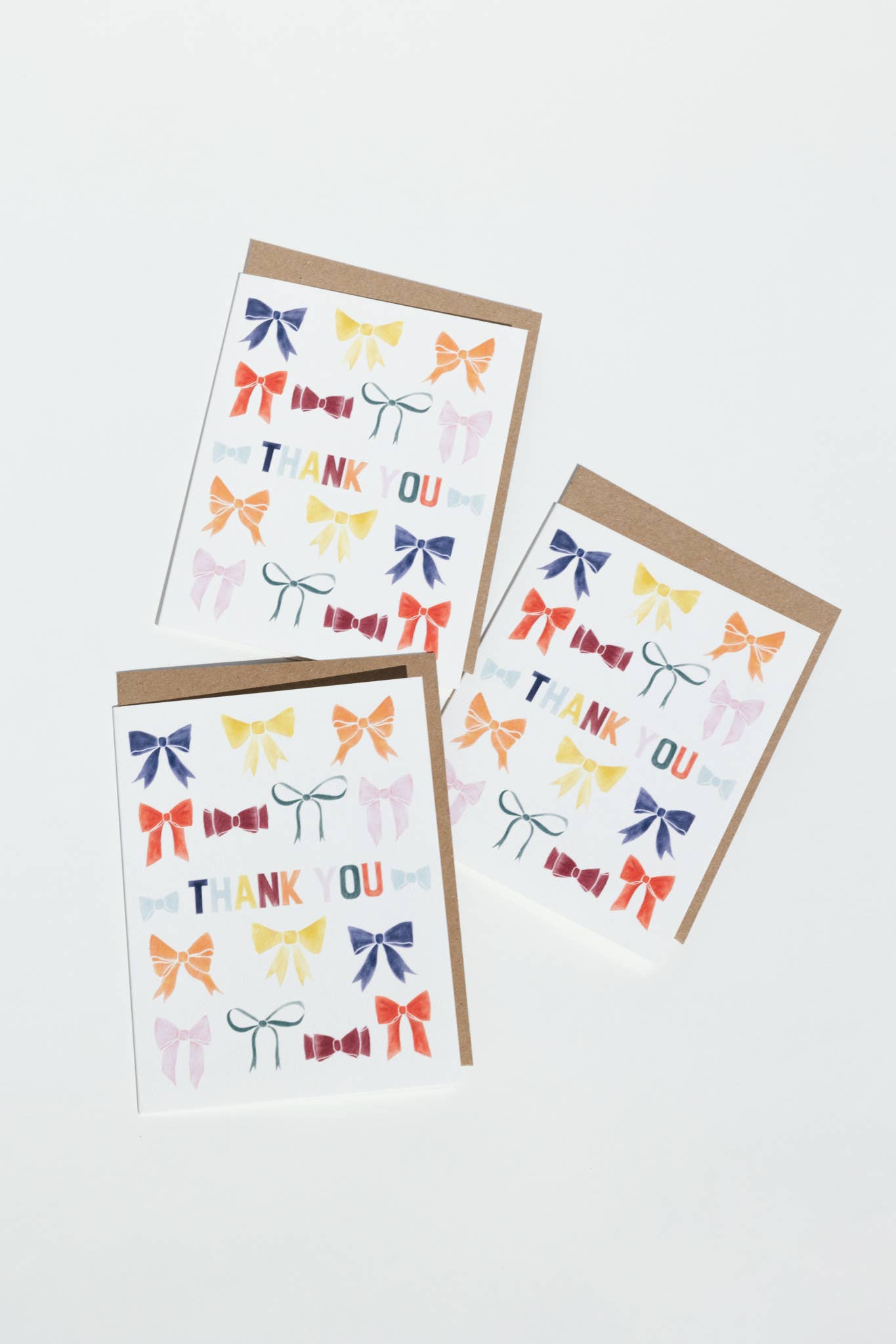 Rainbow Bows Thank You Card