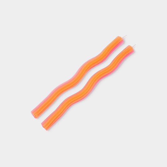 Orange & Pink Wiggle Candles - (2 Pack)