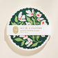 Green and Lavender Floral Scalloped Coasters - Set of 4
