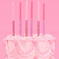 Pink Glitter Candles