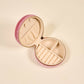 Pink Petals Velvet Jewelry Case