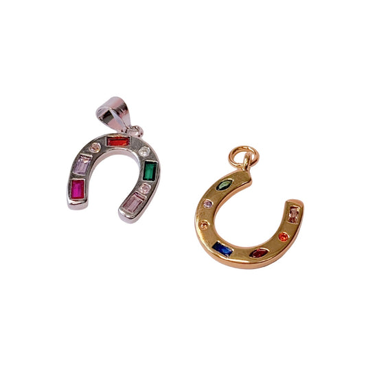 Bejeweled Horseshoe Charm