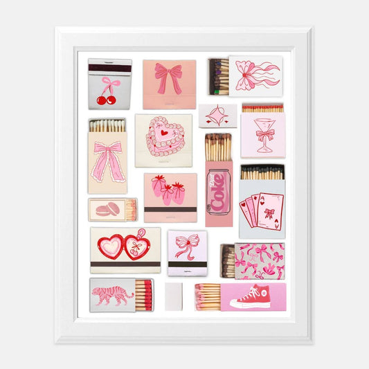 Girly Coquette Matchbook Art Print