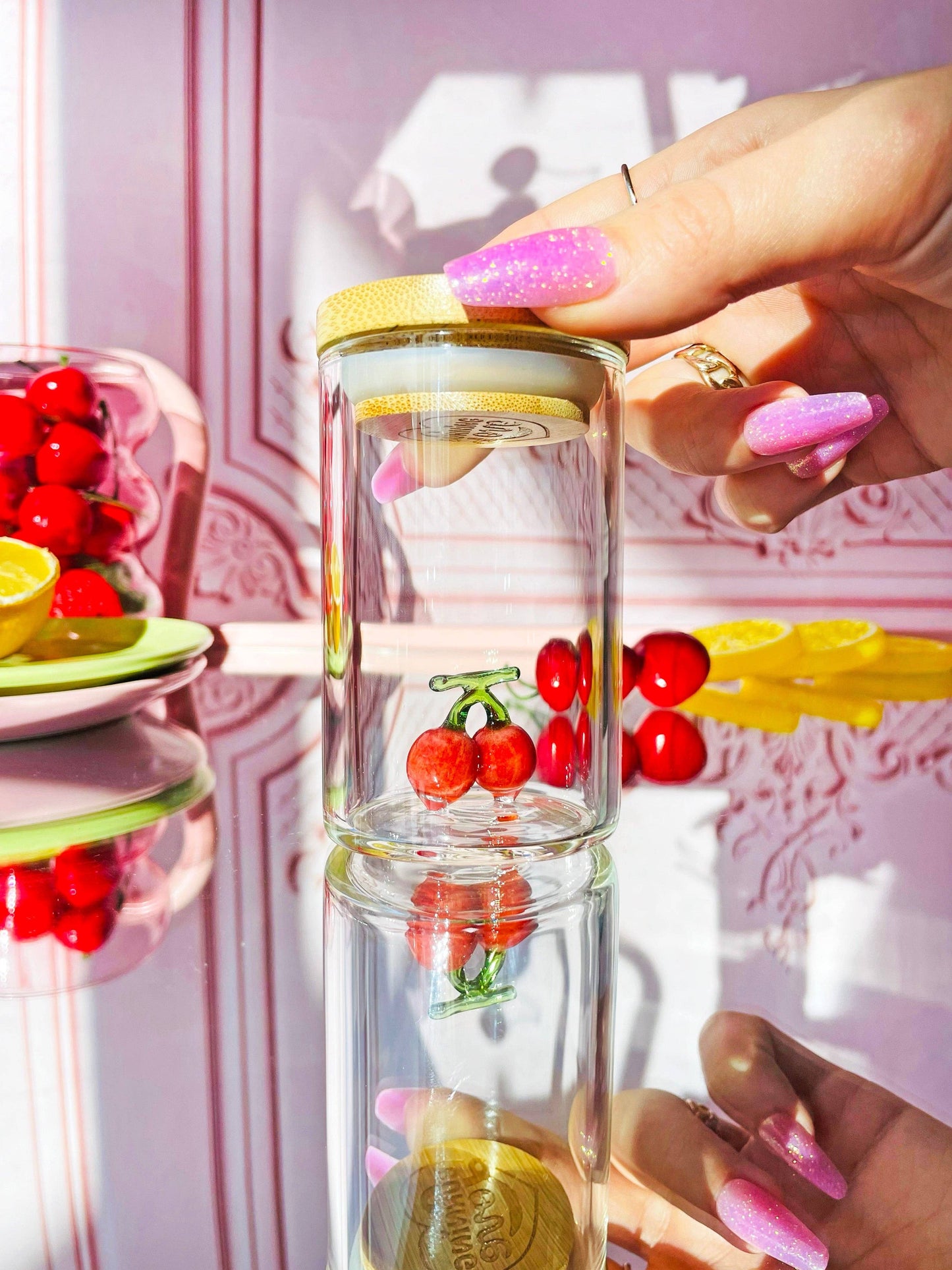 Maraschino Cherry Glass Jar