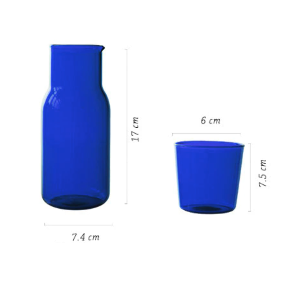 Colored Glass Carafe Set