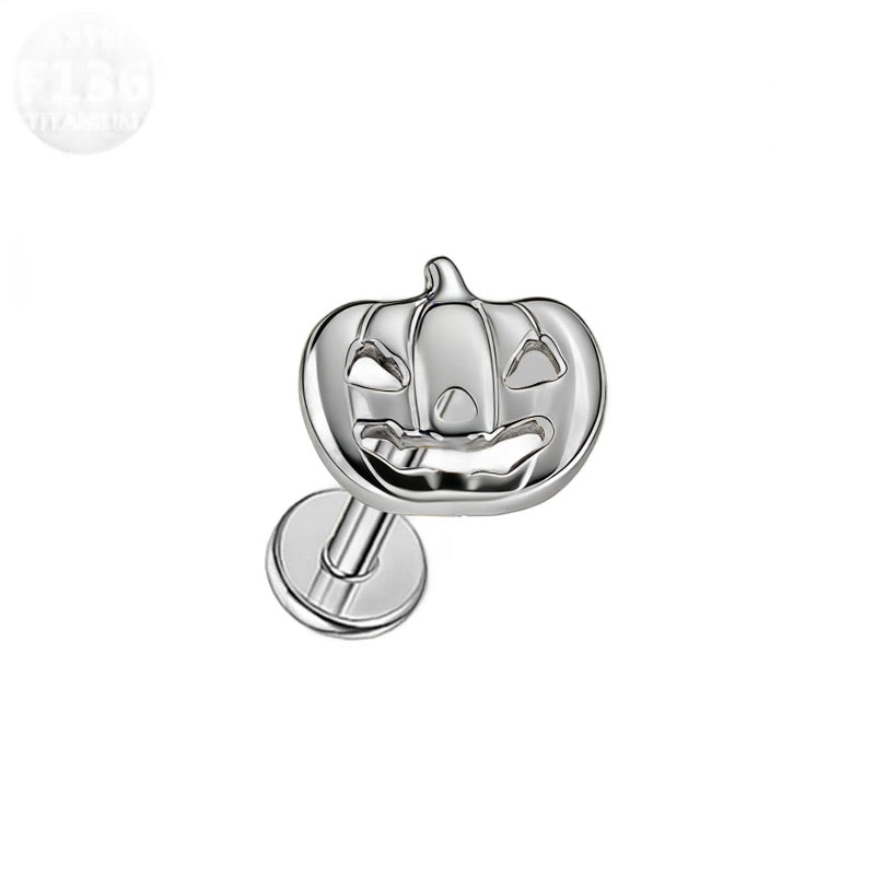 Jack-O-Lantern Flat-Back Stud (Single or Pair)