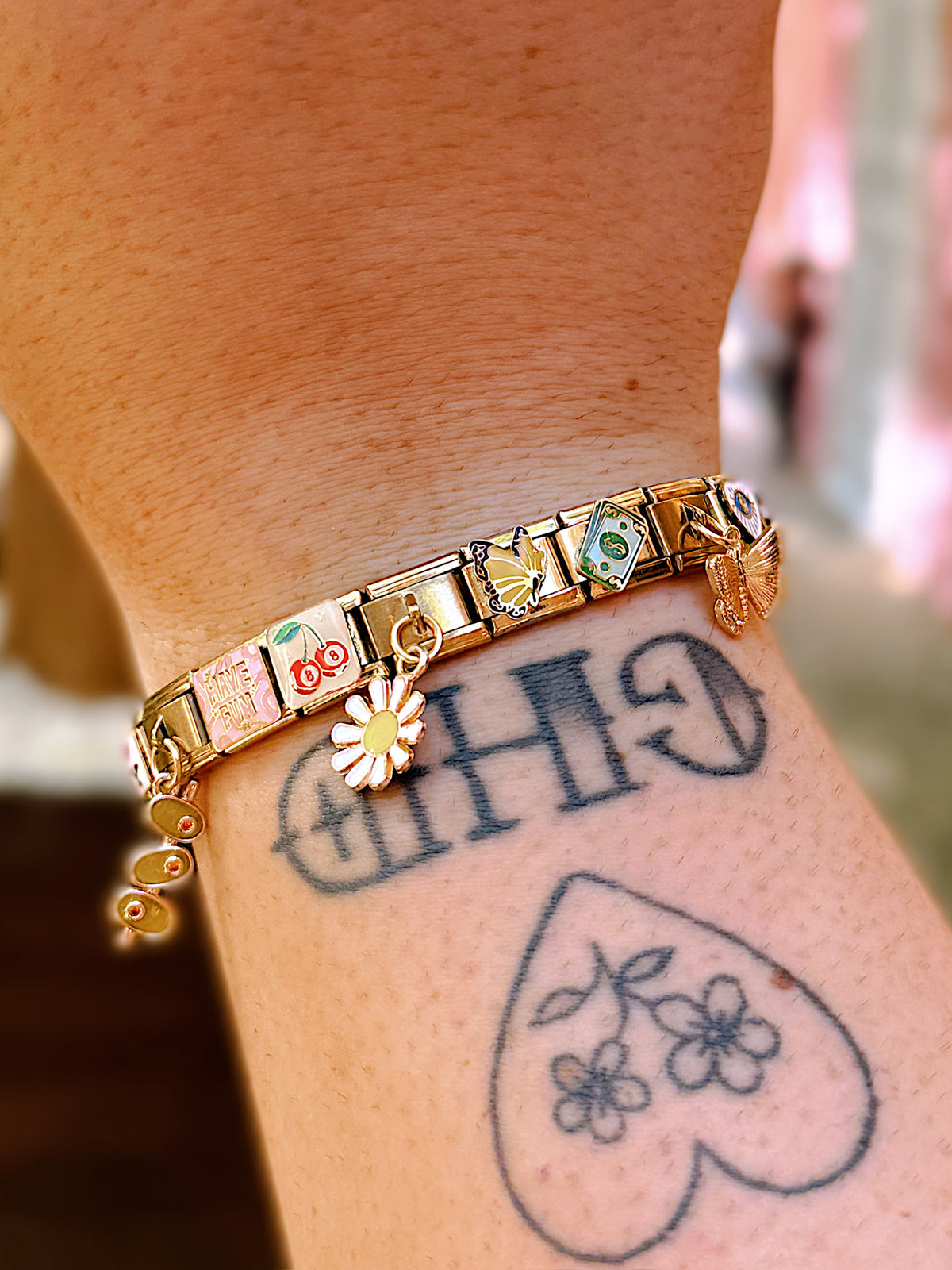 Custom Gold Italian Charm Bracelet