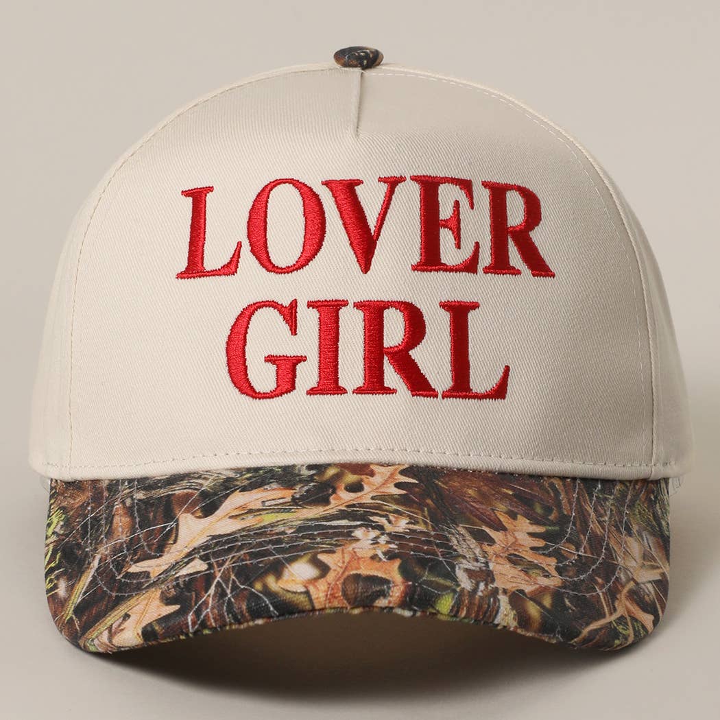 Lover Girl Camouflage Embroidered Trucker Hat