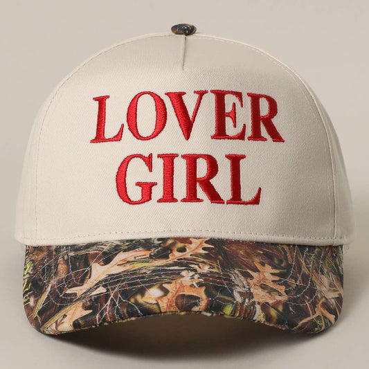 Lover Girl Camouflage Embroidered Trucker Hat