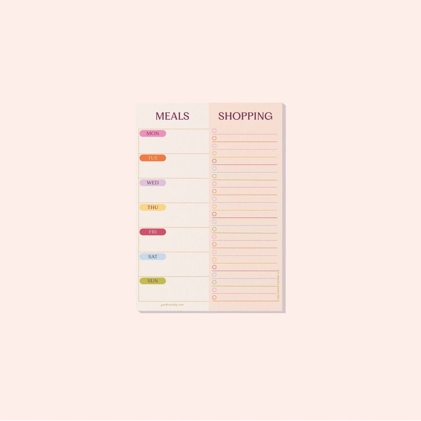 Color Theory Meal Planner & Shopping List