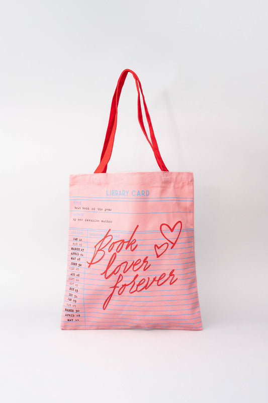Library Card Canvas Tote