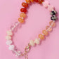 Natural Agate Glass Semi Precious Bead Bracelet