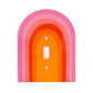 Pink Orange Rainbow Arch Light Switch Plate