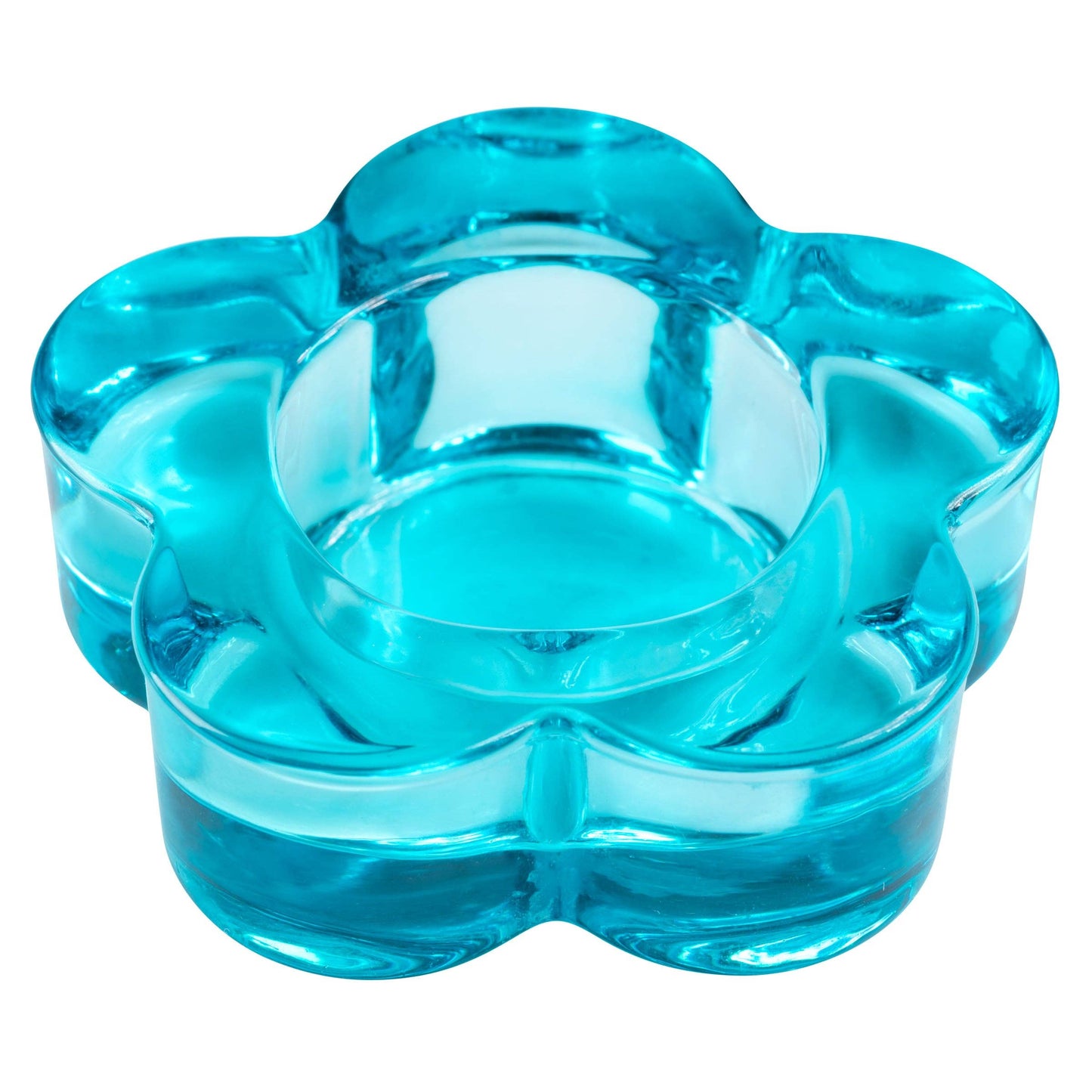 Glass Flower Tealight Holder