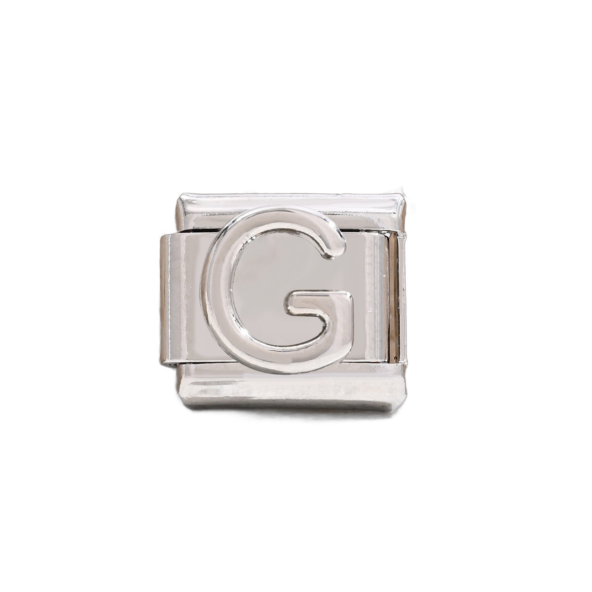 Silver Letter Italian Charm