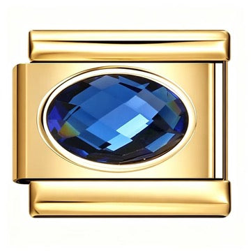 Gold Birthstone Italian Charm
