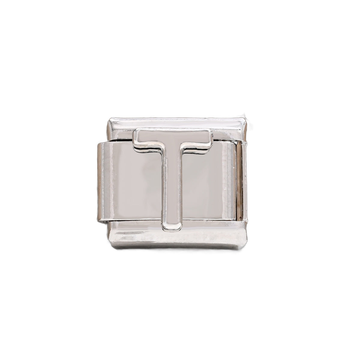 Silver Letter Italian Charm