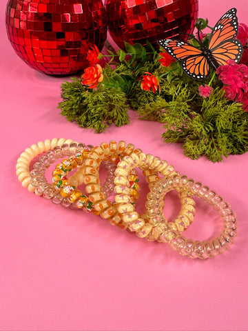 Spiral Hair Ties - 6 Pack (5 Color Ways)
