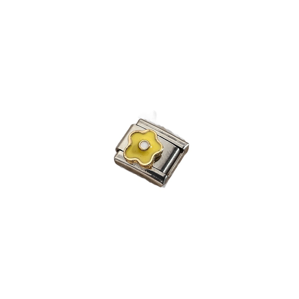 Silver Flower Italian Charm