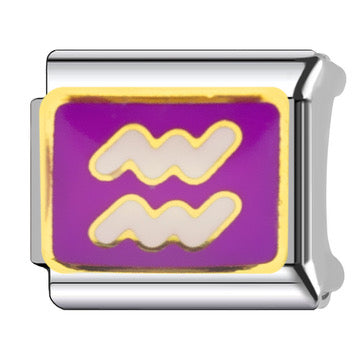 Silver Zodiac Italian Charm