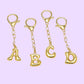 Gold Bubble Letter Keychain