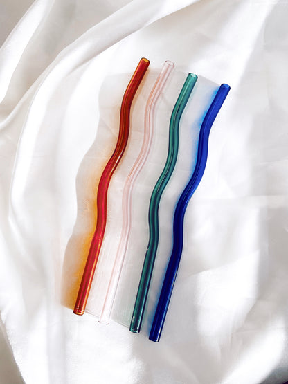 Wavy Glass Straws