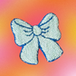 Mug Rug - Goose Flower, Rainbow, Blue Ribbon