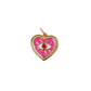 Bejeweled Protection Heart Gold Charm