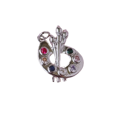 Artist Paint Palette Charm (Gold + Silver)