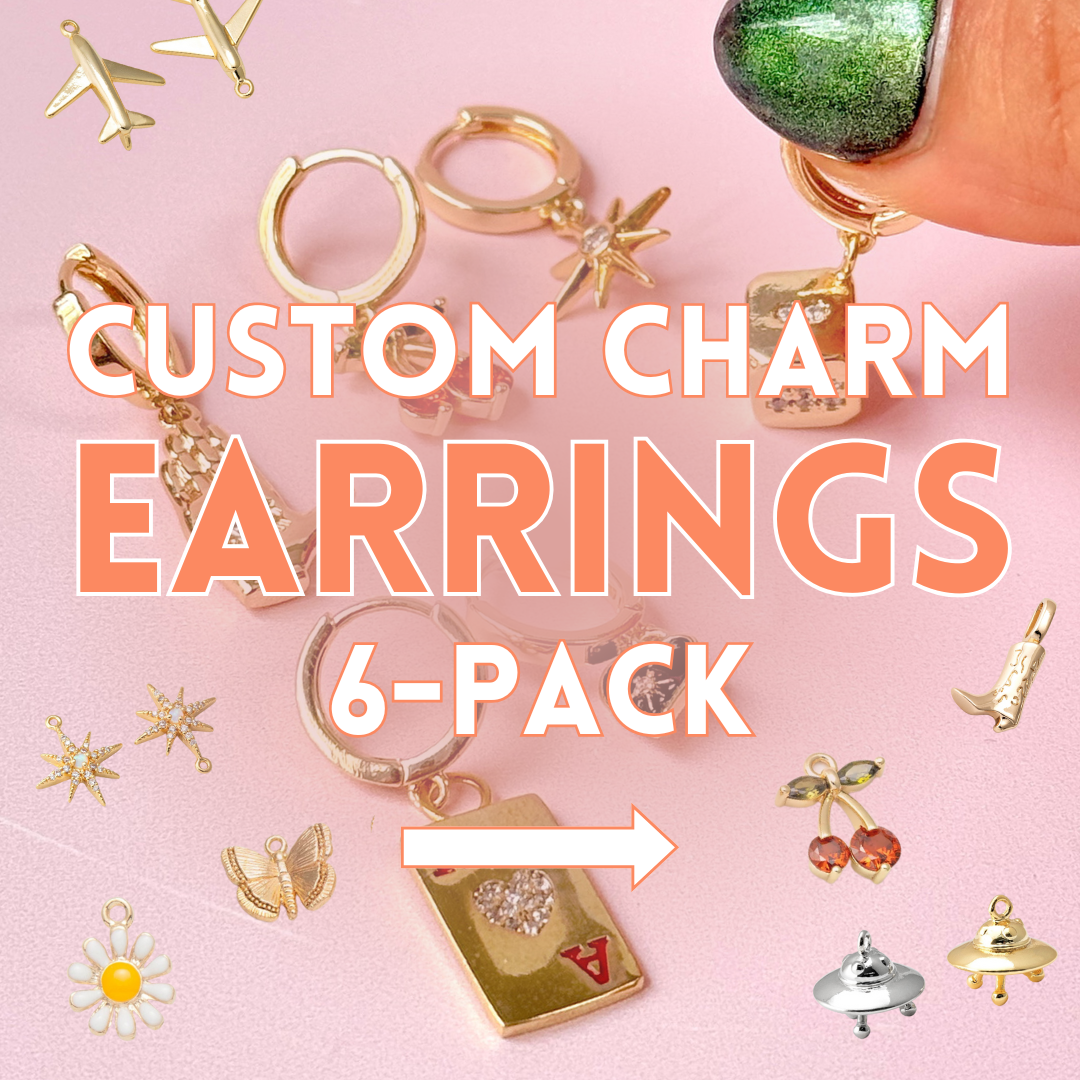 Custom Charm Earrings 6-Pack