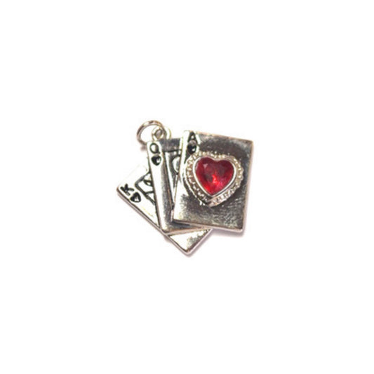 Royal Flush Silver Charm