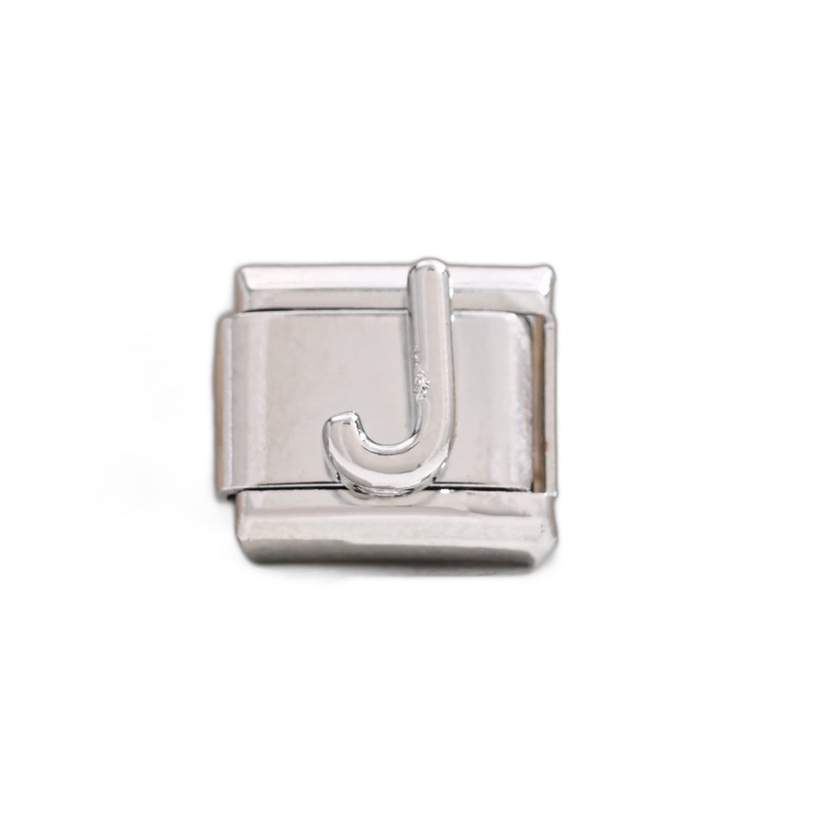 Silver Letter Italian Charm