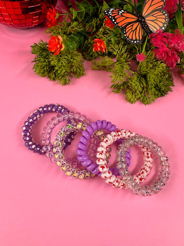 Spiral Hair Ties - 6 Pack (5 Color Ways)