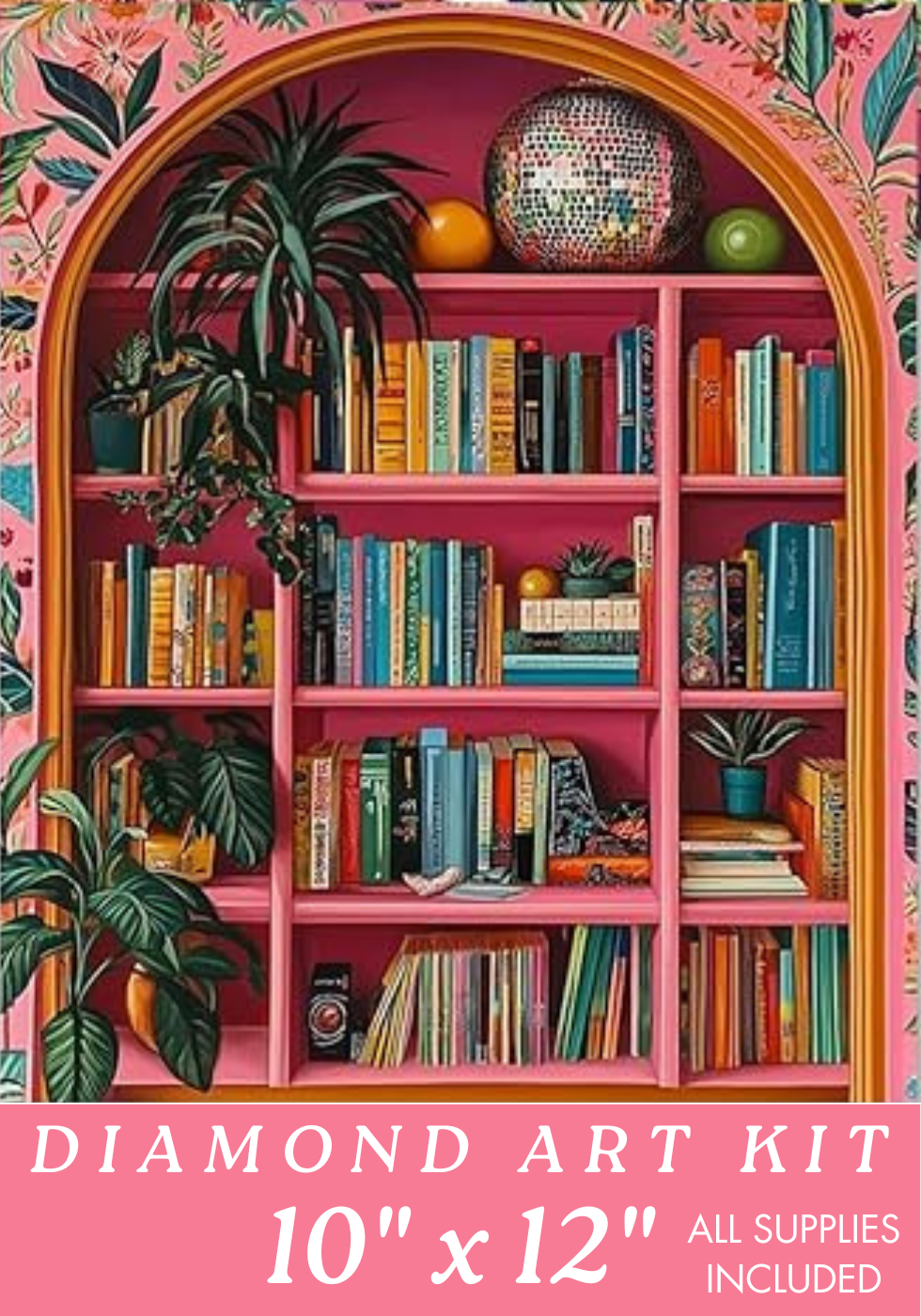 Disco Bookshelf Diamond Painting Art Kit