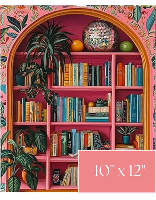 Disco Bookshelf Diamond Painting Art Kit