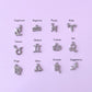 Zodiac Symbol Charm (Gold + Silver)