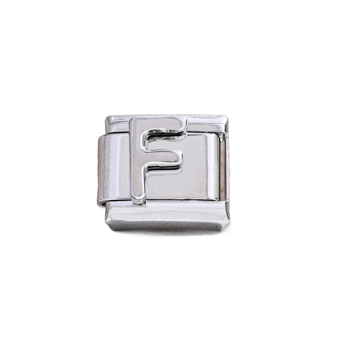 Silver Letter Italian Charm