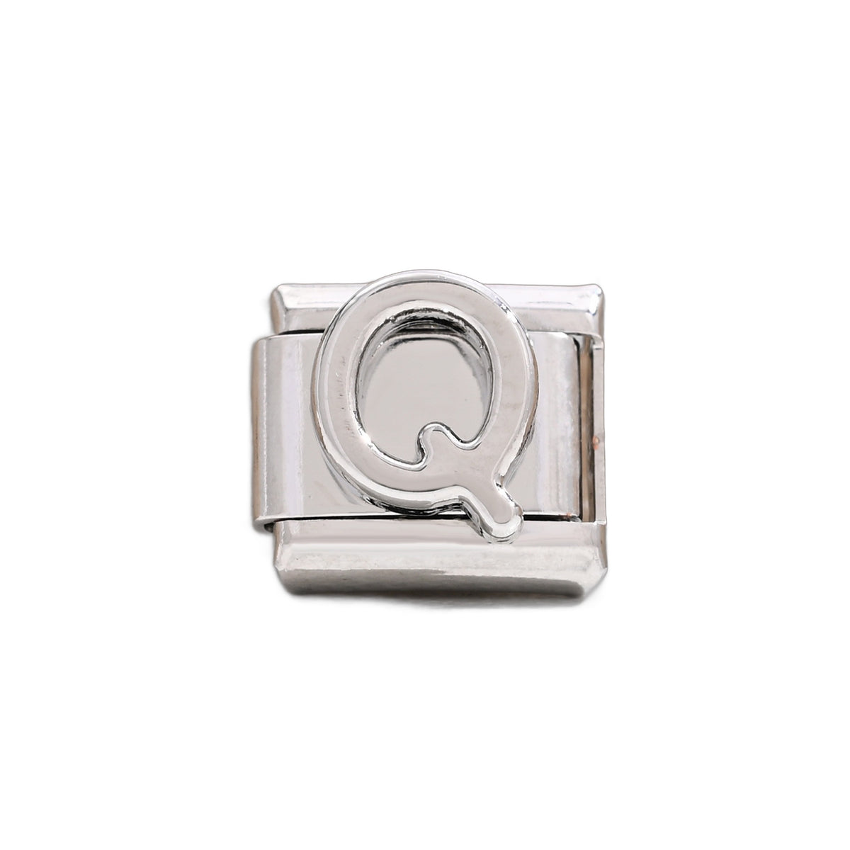 Silver Letter Italian Charm